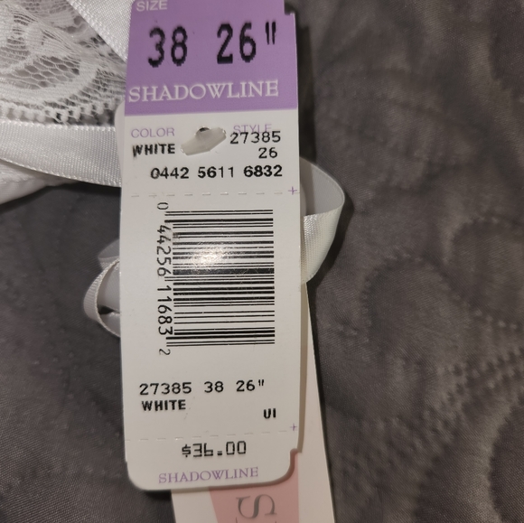 NWT Shadowline White Full Slip 38/26" - Picture 8 of 12